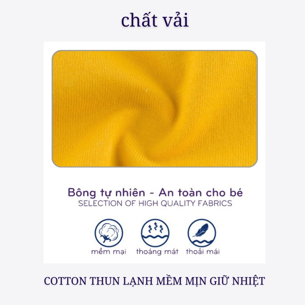 Đồ Bộ Bé Trai, Bé Gái KIMCHIBABY Vải Thun Lạnh Sọc Ngang Cổ 2 Cúc, Bộ Quần Áo Trẻ Em Thu Đông KWTD2108