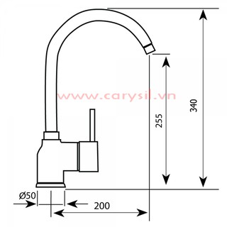 Vòi rửa chén Carysil Argo I-2521