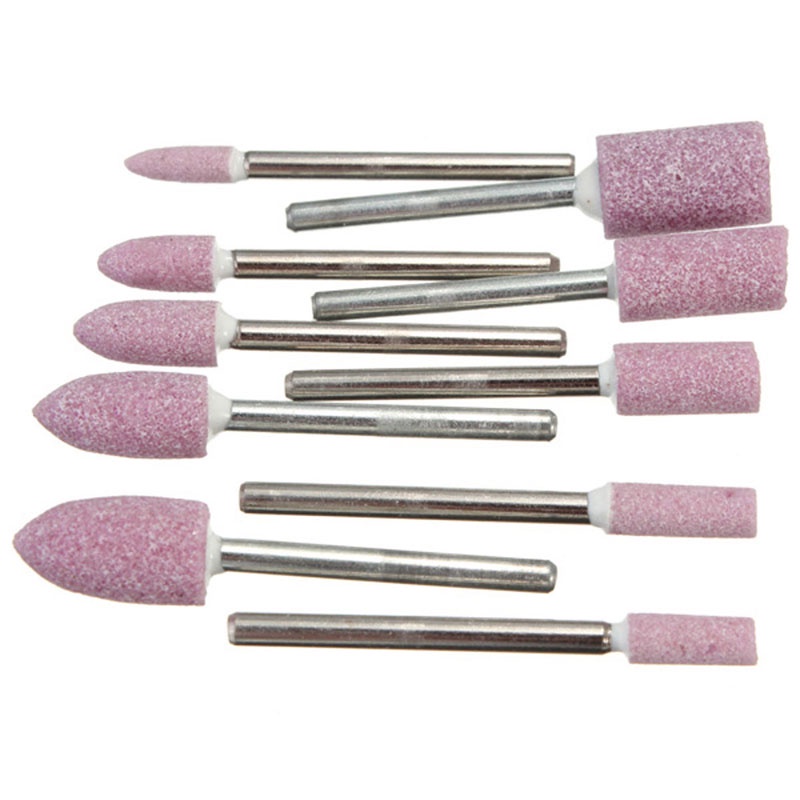 Bộ 10 đầu mài đánh bóng 1 / 8 "màu đỏ chuyên dụng mới