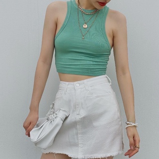 Áo Ba Lỗ Croptop Thun Gân Basic Năng Động CHOOSE ME