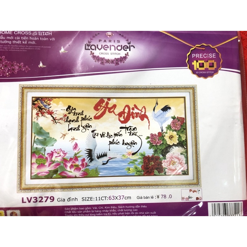 Tranh Đính Đá/Tranh Thêu Gia Đình Lv351,Lv3279