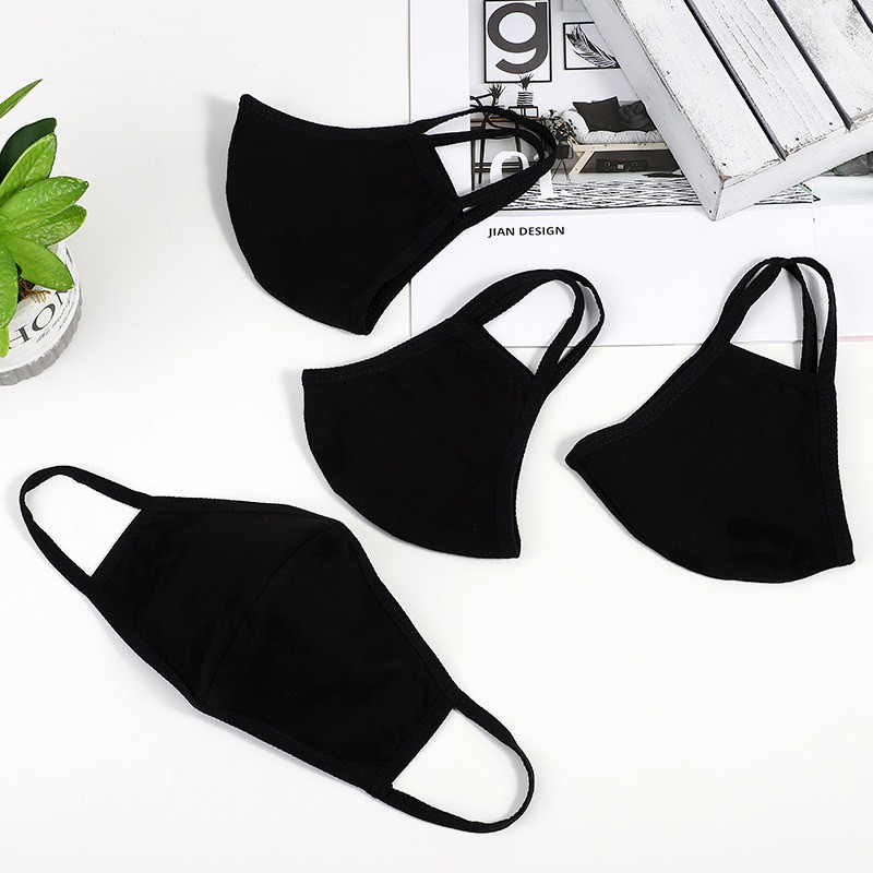 Khẩu Trang VẢI ĐEN TRƠN Hàn Quốc | Khẩu Trang Đen Chống Bụi mặt nạ khăn đa năng đen trơn | BigBuy360 - bigbuy360.vn