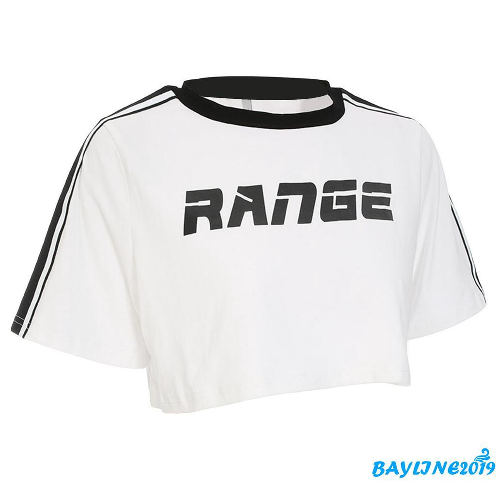 Áo Thun Tay Ngắn In Chữ Trẻ Trung Cho Nữ