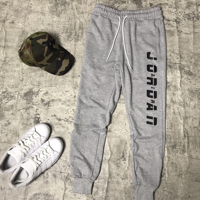 Quần Jogger thun da cá in chữ có big size 110kg form unisex nam nữ mặc được - 6058 | BigBuy360 - bigbuy360.vn