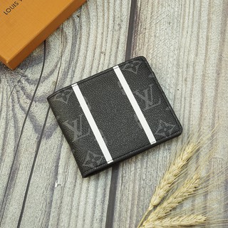 ⚡ Shop yêu Thích⚡Ví ngắn bỏ túi LV hoa xanh phối sọc cực đẹp