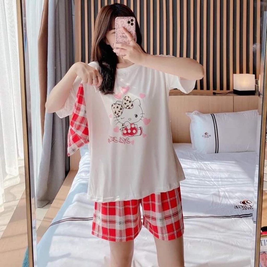 [Sẵn] Đồ bộ ngắn,  đồ mặc ở nhà Quảng Châu, pijama thoáng mát, mịn, họa tiết dễ thương | BigBuy360 - bigbuy360.vn