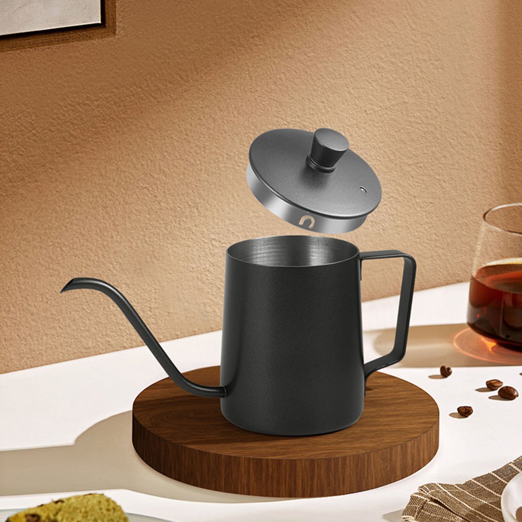 Ấm Đun Nước Cổ Ngỗng Bằng Thép Không Gỉ Màu Bạc Cỡ Nhỏ 2 Cái