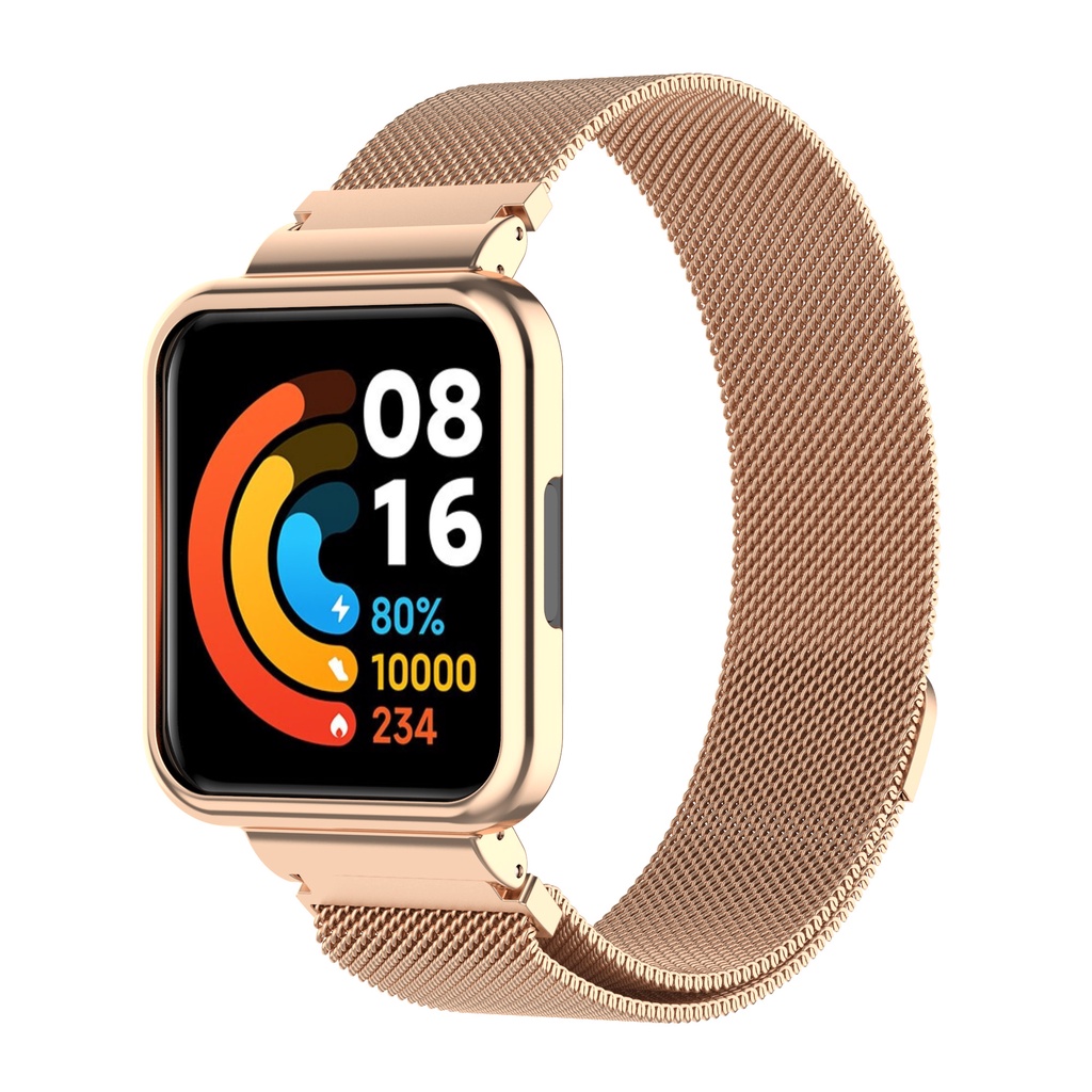 Dây Đeo Thay Thế Chất Liệu Kim Loại Dạng Lưới Thời Trang Cho Xiaomi Redmi Watch 2 Lite