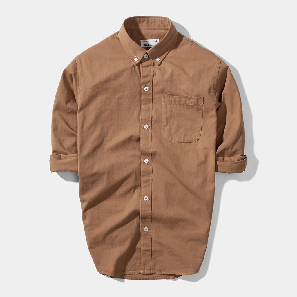 Áo sơ mi nam DOUBLE'D tay dài chất liệu Oxford SOF00