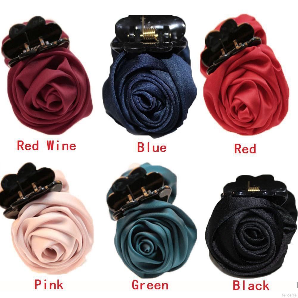 Kẹp tóc họa tiết bông hồng cá tính