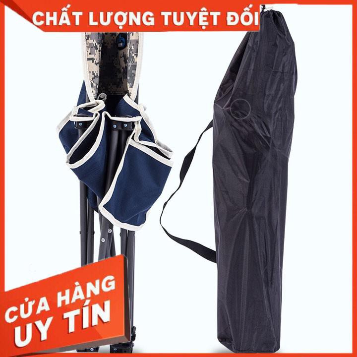 Ghế xếp gấp gọn kèm túi đựng Ghế gấp đi câu cá và đi phượt vải dù khung nhôm cao cấp đế cao su kiểu dáng Quân Đội