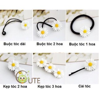 Kẹp tóc hoa cúc hoạ mi xinh xắn
