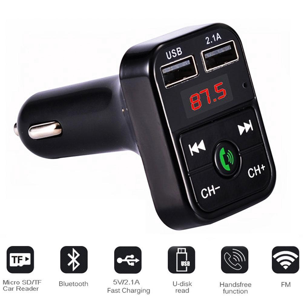 Bộ Phát Fm Bluetooth Không Dây Với Màn Hình Lcd, Truyền Sóng Fm, Mp3, Cổng Usb Char R5q9