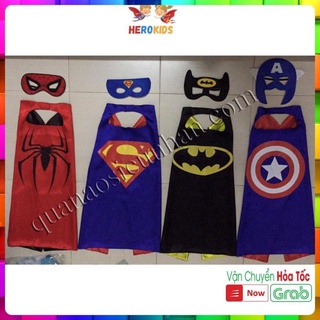 FREE SHIP Áo choàng siêu anh hùng superhero (Sỉ 50c trộn kiểu)