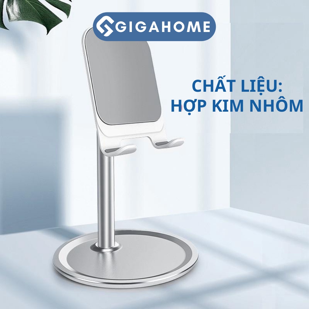 Giá Đỡ Điện Thoại, Máy Tính Bảng Để Bàn GIGAHOME Điều Chỉnh 45 Độ, Có Khay Để Đồ 8996