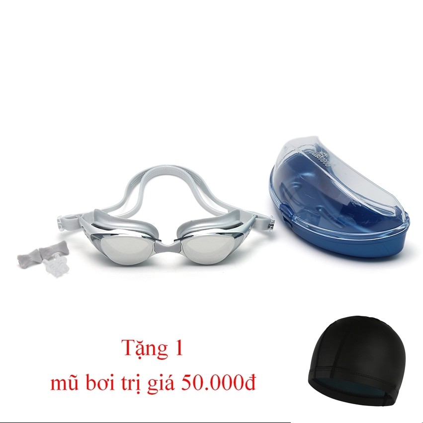 [Combo 2] Combo kính bơi tráng gương chống tia UV kèm mũ bơi Shenyu KB 1025