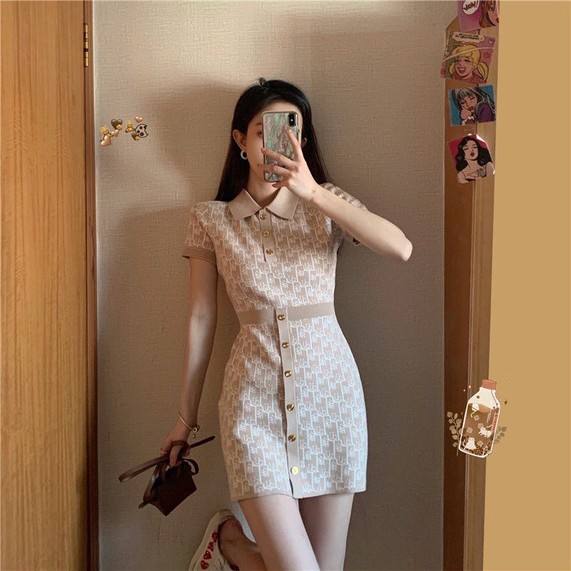 Đầm Thun Cổ Polo Màu Xanh Dương Apricot 2021 Thời Trang Mùa Hè Mới Cho Bé Gái | BigBuy360 - bigbuy360.vn