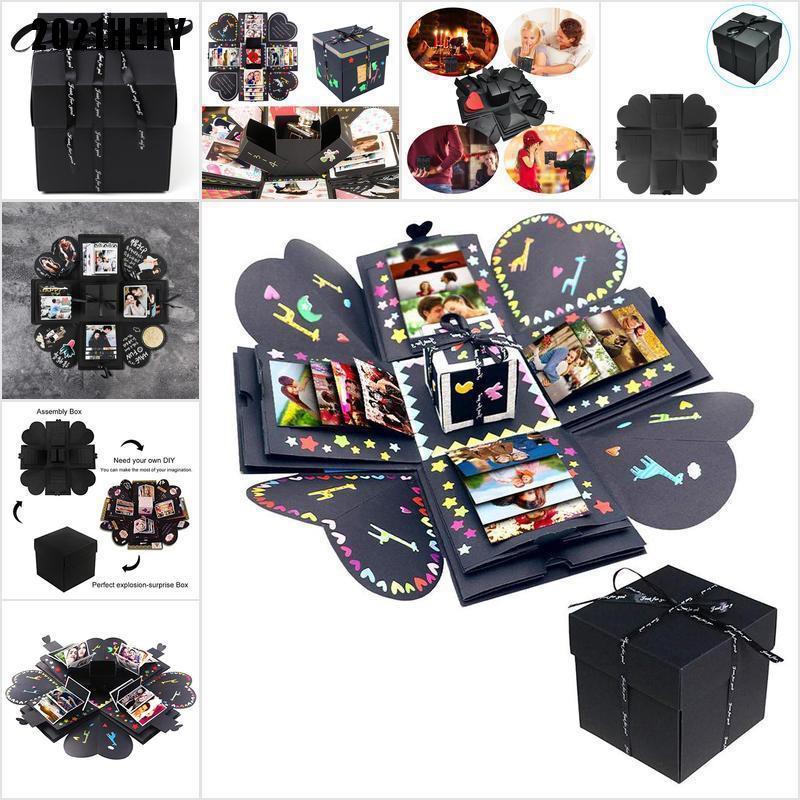 [2021HE] DIY Explosion Box Gift Surprise Love Paper Box Gift Memory Scrapbook Photo Album #HY