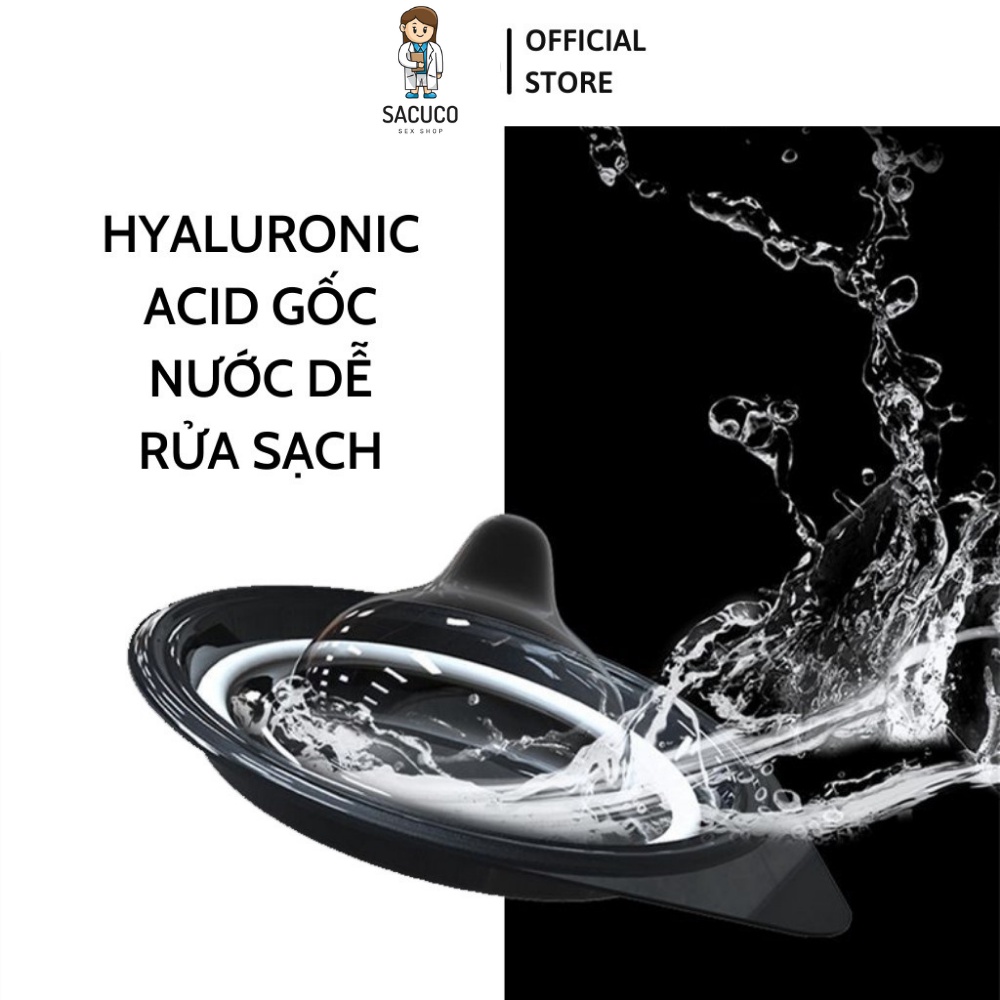 Bao cao su OLO 0.01 Trắng Soft Growth, mỏng, nhiều gel bôi trơn, tăng chiều dài 1,5cm - Hộp 01 bcs - SACUCO olo55