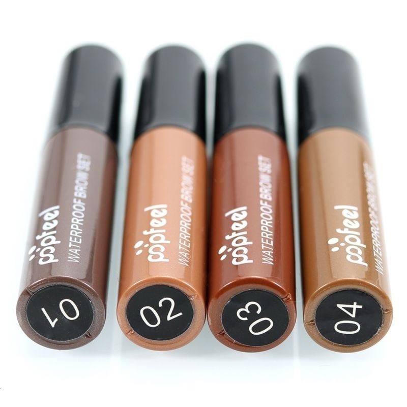 Mascara chuốt lông mày POPFEEL kháng nước trang điểm tự nhiên 4 màu tùy chọn
