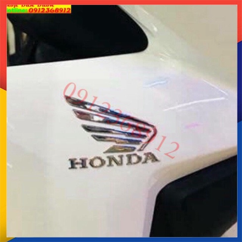 Tem logo honda cánh chim trang trí xe - giá 1 đôi