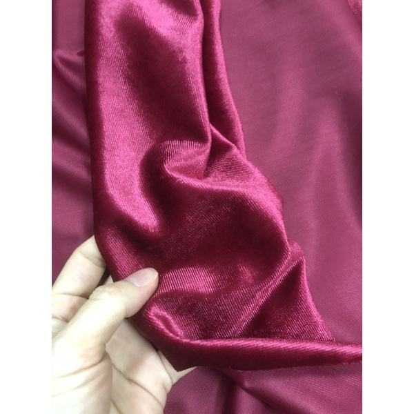 Vải Nhung Bẩy Biên Loại Xịn Không Bong Tuyết 1m