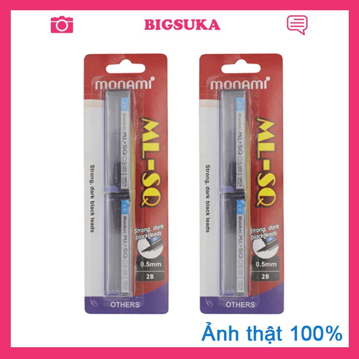 Ruột chì bấm Monami 0.5 - 0.7mm 2 vỉ BIGSUKA