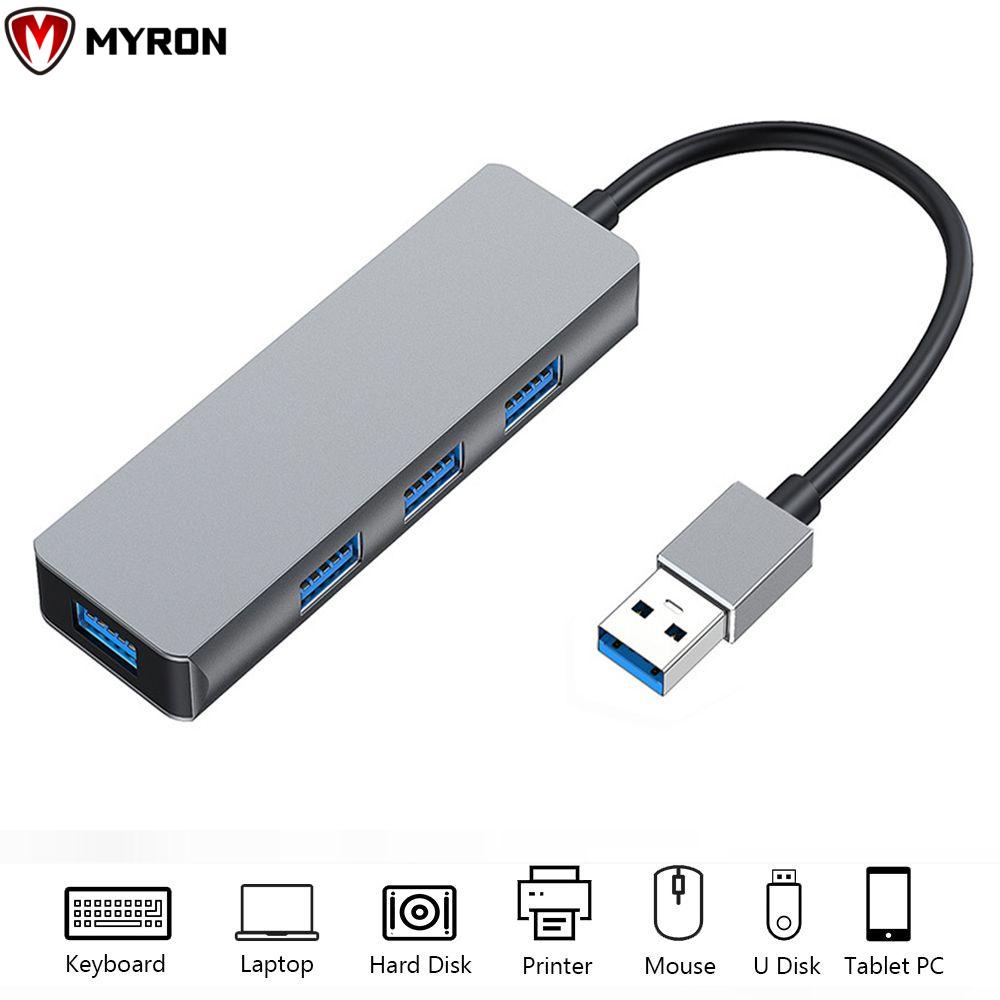 Hub chia 4 cổng USB 3.0 5Gbps tốc độ cao bằng hợp kim nhôm cho laptop&lt;br&gt;