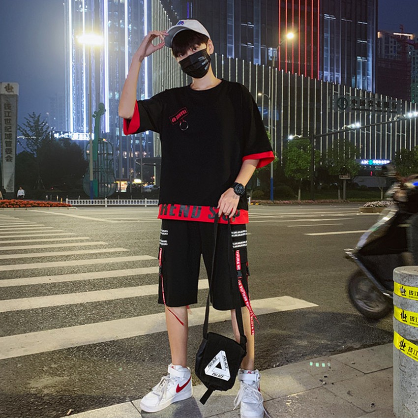 Bộ Quần Áo Thun Nam Thể Thao Mùa Hè EGAND E - UP Quần Phối Dây Chữ Cá Tính Thời Trang SEPTEMBERGIRL1989 SET NAM 9000038C | BigBuy360 - bigbuy360.vn