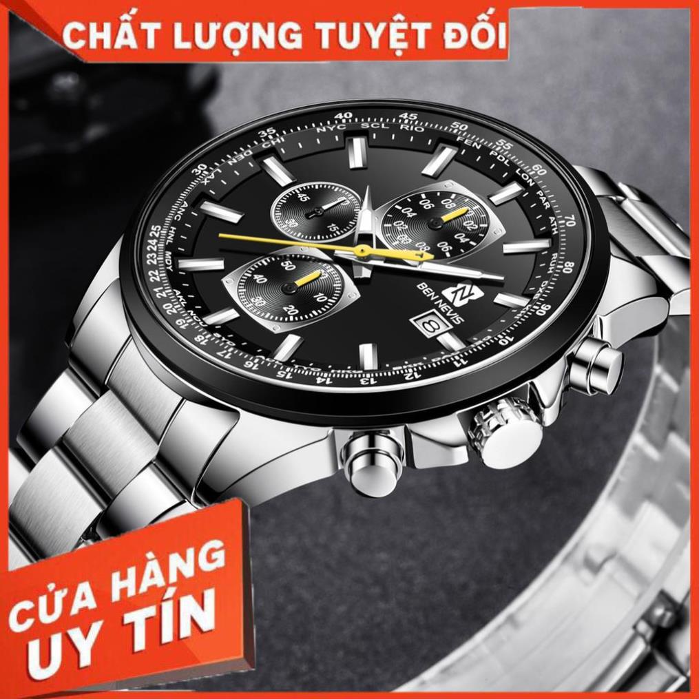[Hàng Chính Hãng] Đồng hồ Nam BEN NEVIS 6027G Chạy 6 Kim - Dây Thép Lịch Ngày [Chất Lượng Số 1] | BigBuy360 - bigbuy360.vn