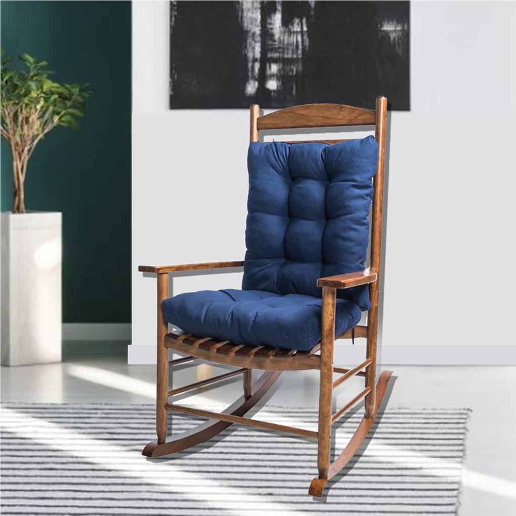 Bộ 2 Đệm Ngồi Ghế Bập Bênh Bằng Sợi Polyester Gọn Nhẹ Cho Sân Vườn