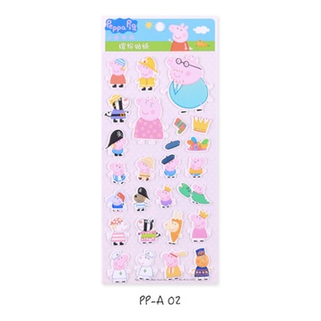 Sticker 3D chống thấm HEO PEPPA dán cho bé đồ chơi dán giải trí vui vẻ