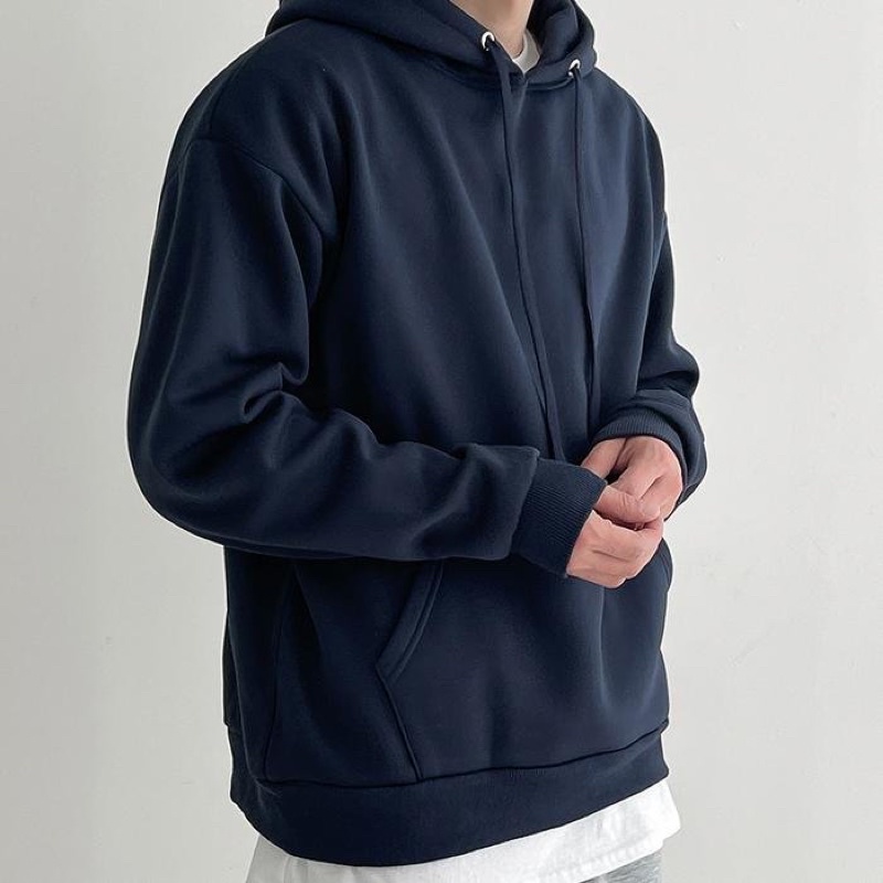 Áo hoodie trơn nam nữ unisex form rộng Hàn Quốc, áo nỉ cotton dày ấm áo hoodie sweater Ryan