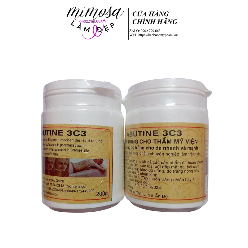 Kem body abutin trắng da 250gam