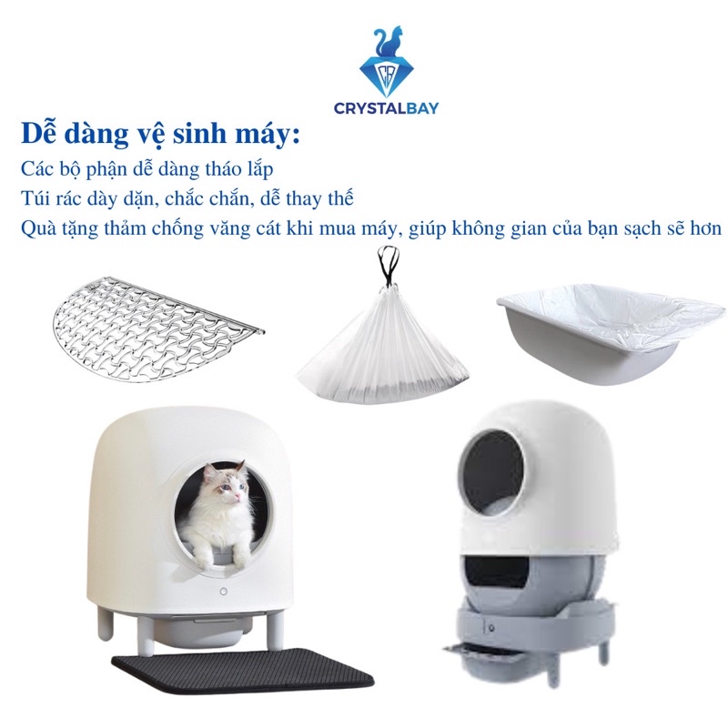 [HÀNG CHÍNH HÃNG, FULL BẢO HÀNH]  – PETREE 2 - PETREE 2022 - MÁY VỆ SINH TỰ ĐỘNG PETREE THẾ HỆ 2 KẾT NỐI WIFI