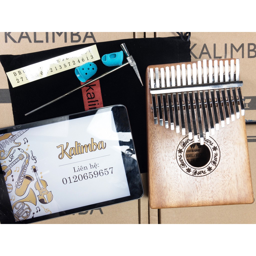 Kalimba thương hiệu PWS 17 phím (Hàng có sẵn, Tịt rè đổi cây khác hoặc hoàn tiền)