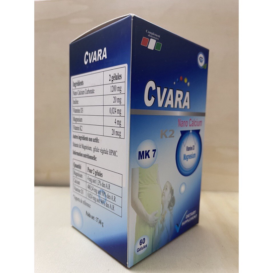 Cvara - Nano Calcium giúp bổ sung canxi hữu cơ cho phụ nữ mang thai,cho con bú,người bị loãng xương