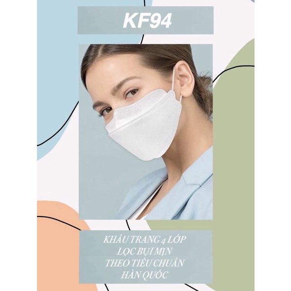 Khẩu trang 4 lớp KF94 lọc bụi mịn theo tiêu chuẩn Hàn Quốc