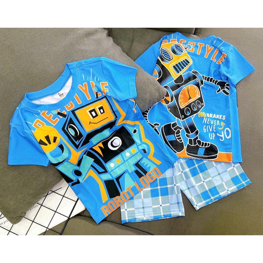 Đồ Bộ Bé Trai in Hình 3D (8-40Kg) Chất liệu thun mềm mịn thoáng mát được các Bé Trai Yêu Thích #HOT TREND# 2022.