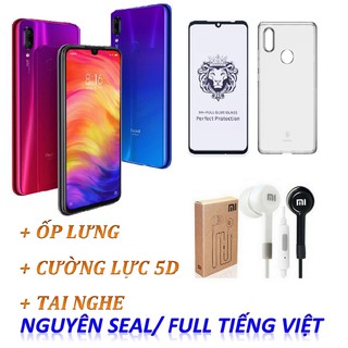  Điện thoại Xiaomi Redmi Note 7 4GB 64GB + Ốp lưng + Cường lực 5D + Tai nghe - nhập khẩu 