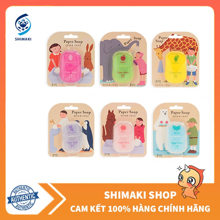 Xà phòng giấy khô Charley, hương hoa, hàng nội địa Nhật Bản - hộp 50 miếng