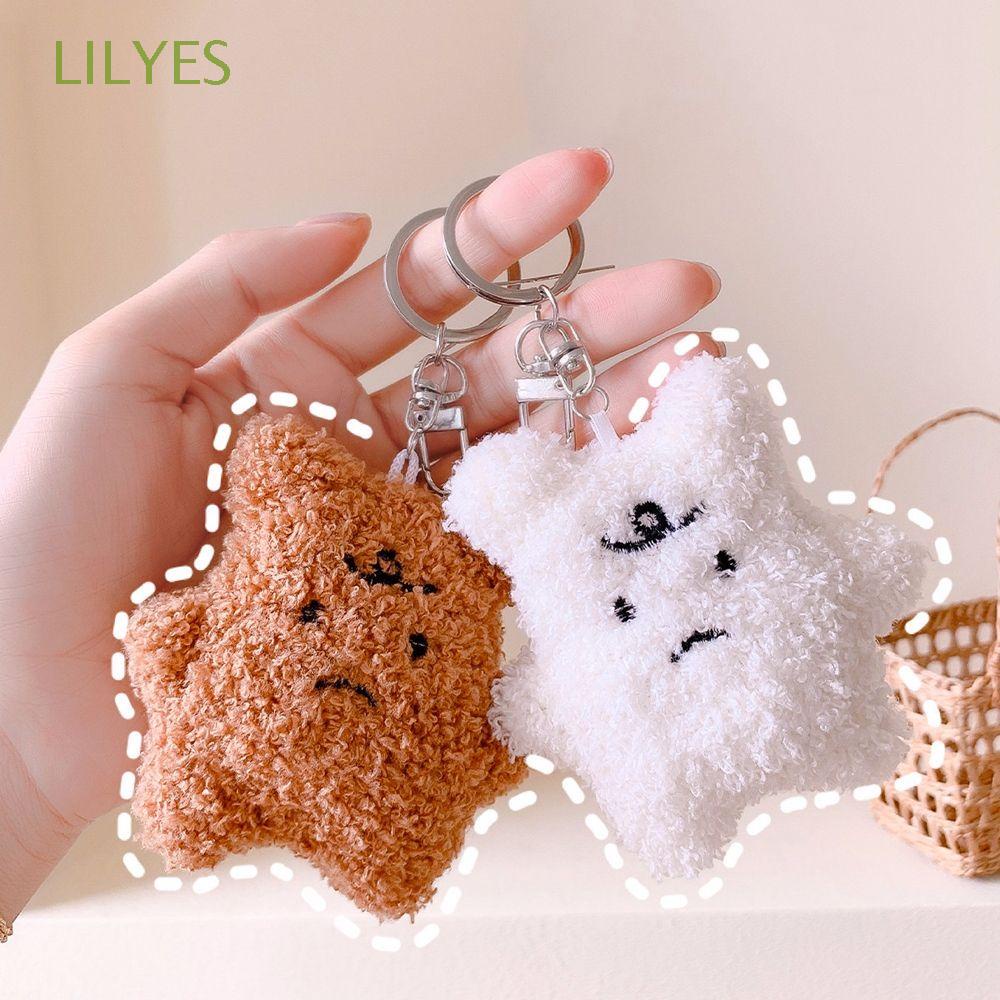 Móc khóa mặt gấu hoạt hình mềm mại nhiều màu sắc tùy chọn đáng yêu