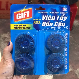 Combo 2 vỉ Viên Tẩy Bồn Cầu Gift-Hiệu quà đến 1200 lần sử dụng