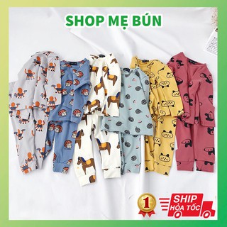 Set bộ thun dài tay cho bé trai, bé gái size từ 7-23kg