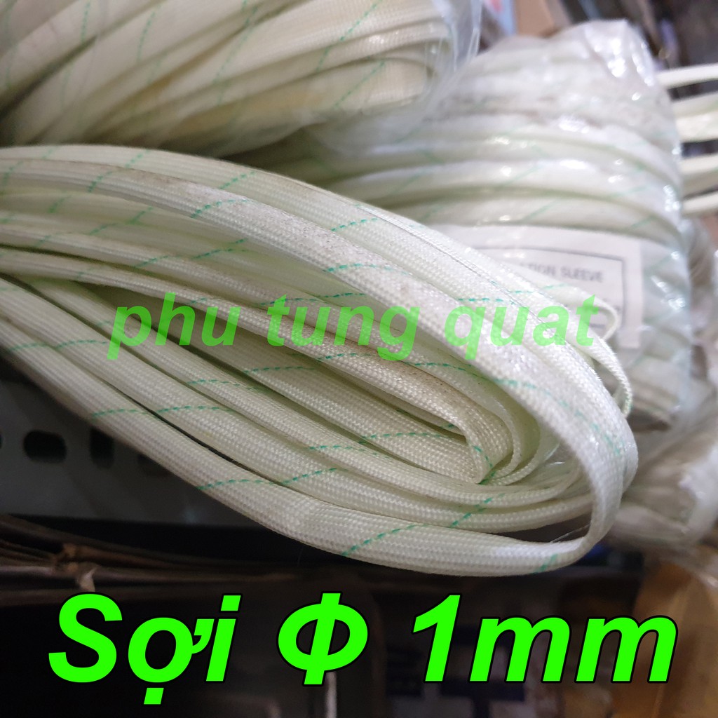 10 Sợi thủy tinh phi 1ly độ dài 1m gen cách điện chịu nhiệt - phụ tùng quạt gel 1mm