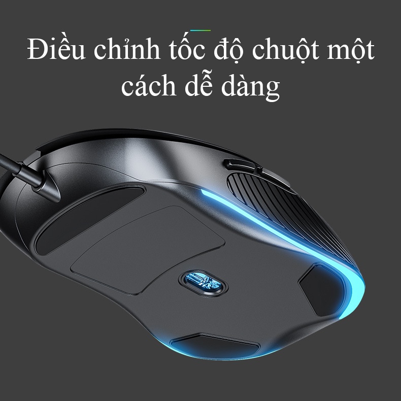 Chuột gaming có dây PB1, tích hợp đèn LED đổi màu, chế độ chống ồn, 400DPI dành cho game thủ, dân văn phòng... - k1319