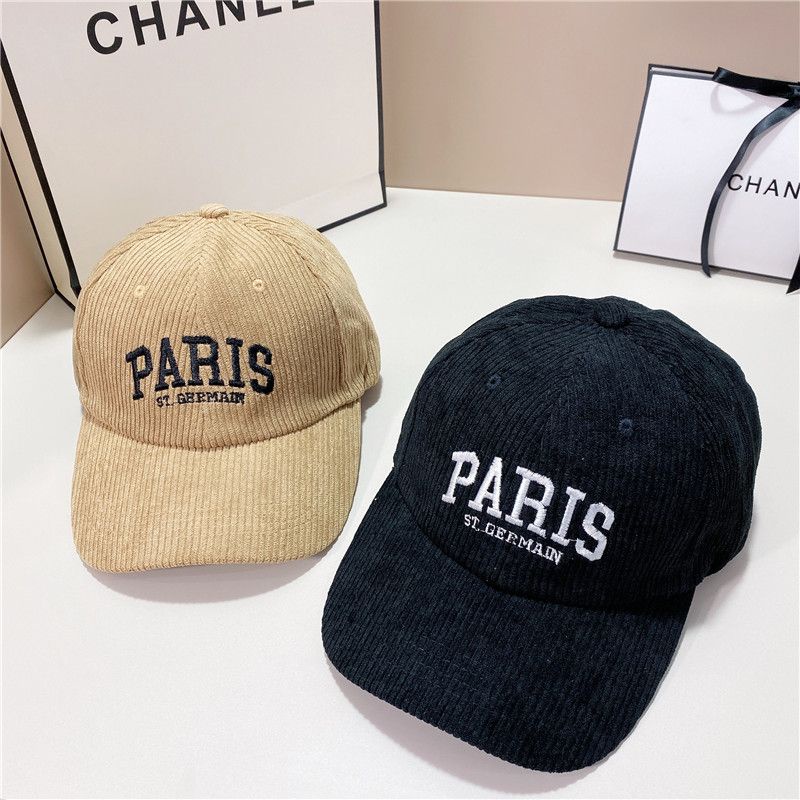 Mũ Lưỡi Trai Nhung In Chữ Cái Thời Trang