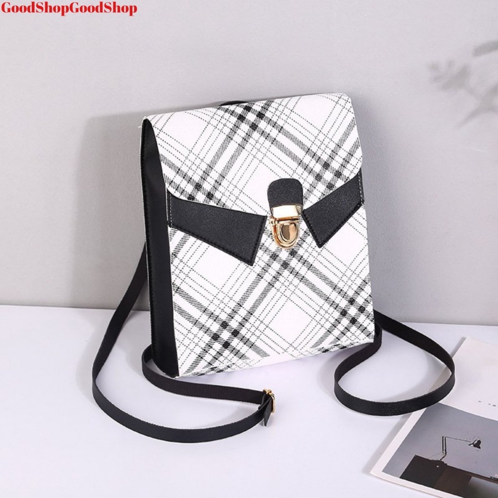 BALO NỮ THỜI TRANG, MẪU MỚI, ĐỘC LẠ NEW-0065 THIẾT KẾ HÌNH CỔ ÁO VÀ PHỐI CARO TRẺ TRUNG, NĂNG ĐỘNG, CHẤT LIỆU DA BỀN ĐẸP