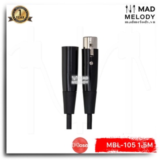 Hosa Economy Microphone Cable MBL-105 (1.5m) (XLR3F - XLR3M) (Dây cáp Micro thu âm canon XLR đực cái, Brand New)