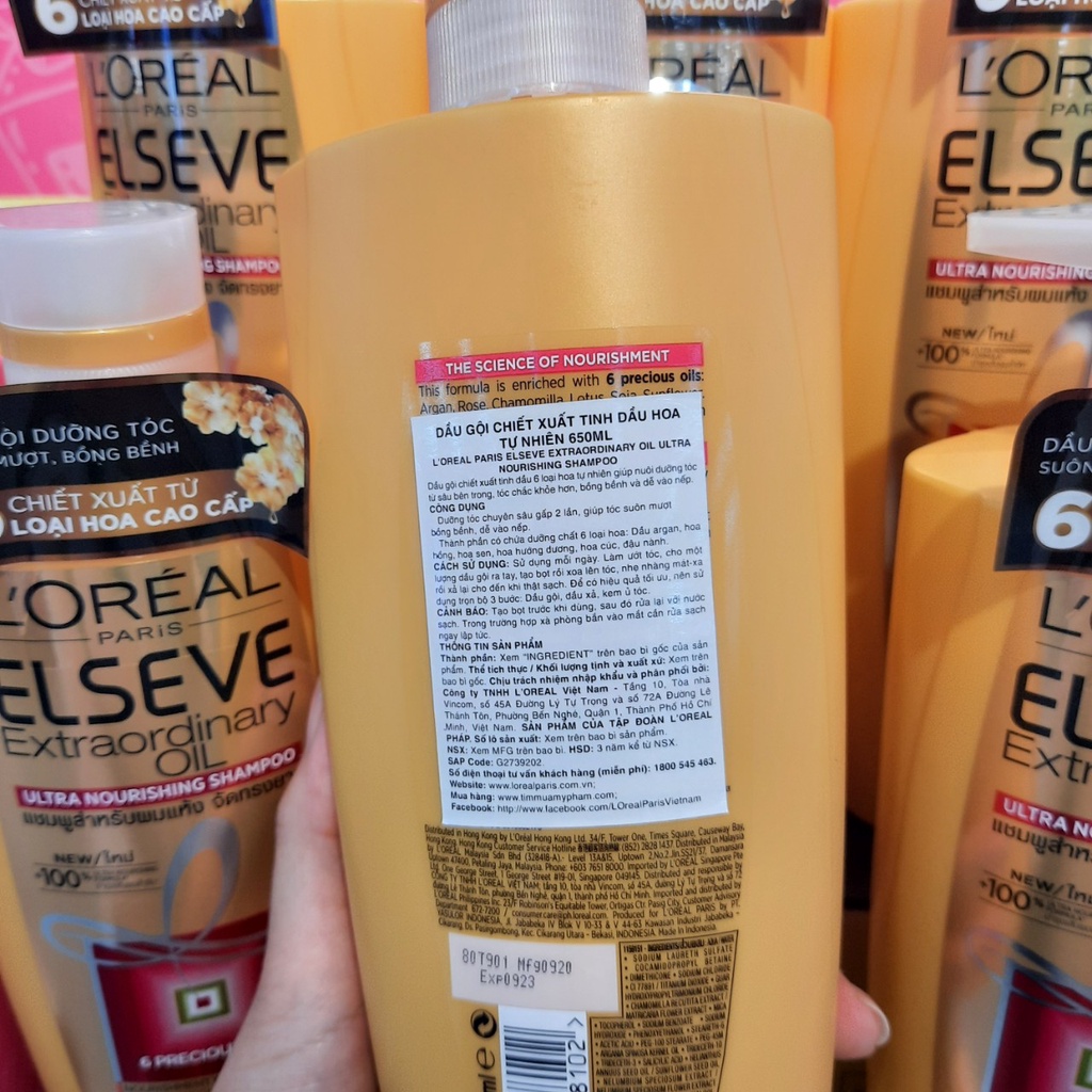 Dầu gội Loreal Elseve vàng - Dầu gội xả L'ORÉAL PARIS ELSEVE EXTRAORDINARY OIL